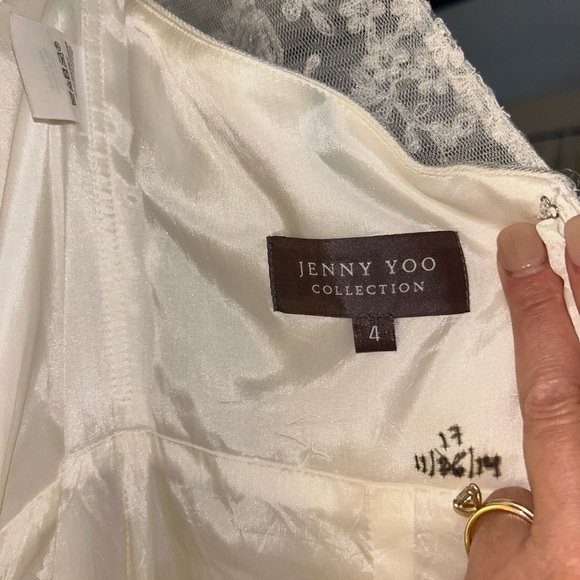 Jenny Yoo CLAUDINE Sleeveless Embroidered Tulle Wedding Dress Ivory 4 - Picture 13 of 13